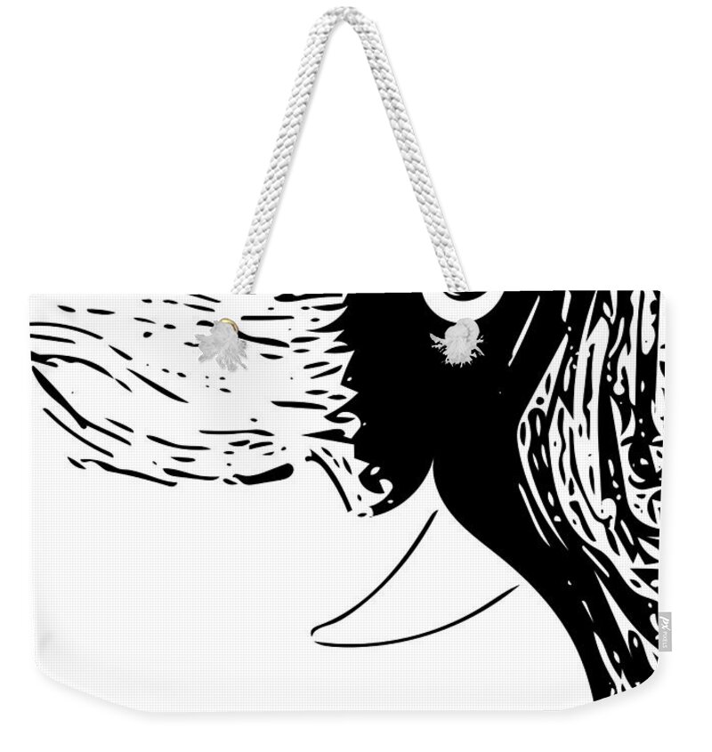 Elephant Weekender Tote Bag featuring the photograph Wavy Elephant by Annie Walczyk