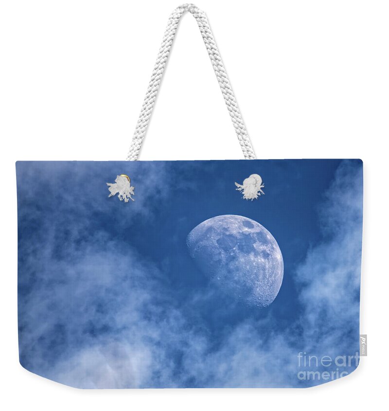 Blue Moon Weekender Tote Bag featuring the photograph Waxing Blue Moon by Paul Mashburn