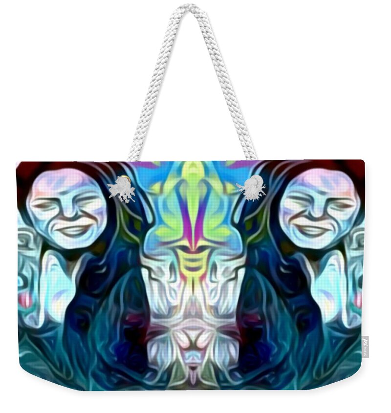  Weekender Tote Bag featuring the mixed media We Are One by Fania Simon