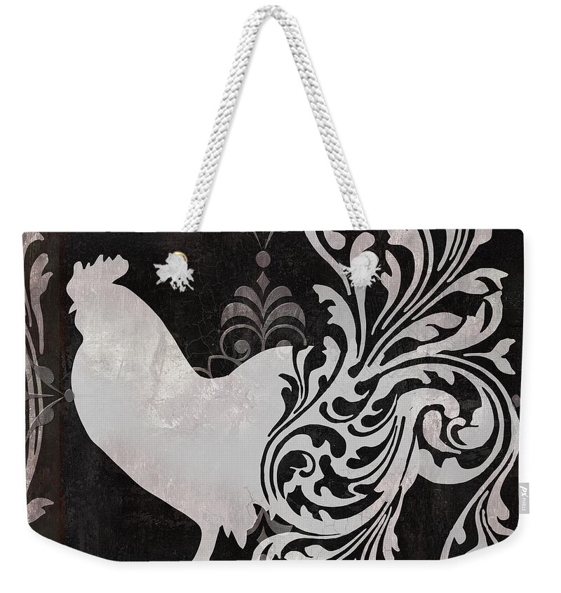 Rooster Weekender Tote Bag featuring the painting Weathervane I by Mindy Sommers