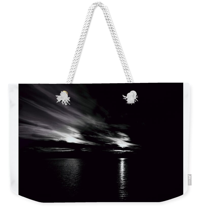 Night Sky Weekender Tote Bag featuring the photograph Welcome Beach Night Sky by Elaine Hunter