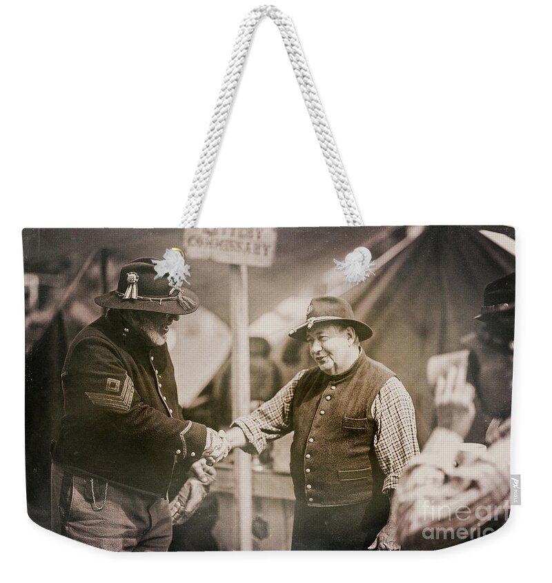 Civil War Weekender Tote Bag featuring the photograph Welcome Doctor by Randall Cogle