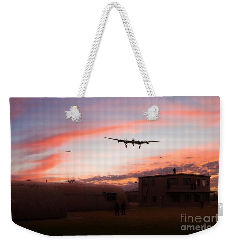 Avro Weekender Tote Bag featuring the digital art Welcome Home Chaps by Airpower Art
