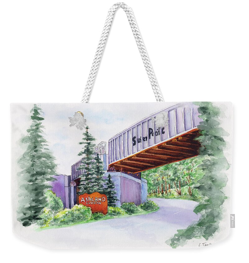 Ashland Weekender Tote Bag featuring the painting Welcome by Lori Taylor