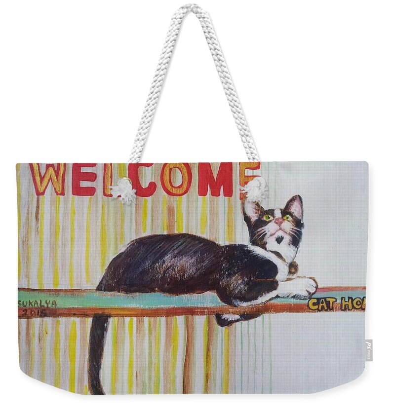 Gatchee Weekender Tote Bag featuring the photograph Welcome by Sukalya Chearanantana