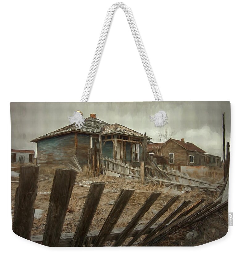 Digitally Enhanced Ghost Town Colorado Weekender Tote Bag featuring the photograph Welcome to the Neighborhood by Debra Boucher