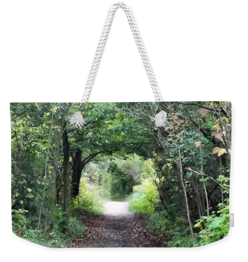 Path Weekender Tote Bag featuring the photograph Welcome to the Wooded Path by Vic Ritchey