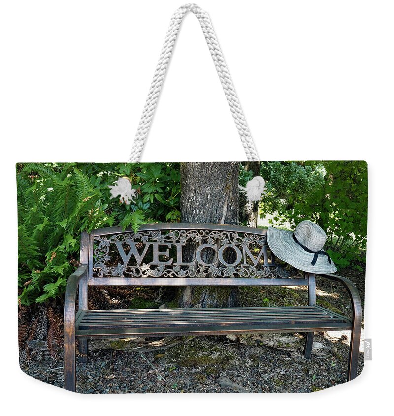 Welcoming Hat Weekender Tote Bag featuring the photograph Welcoming Hat by Jean Noren