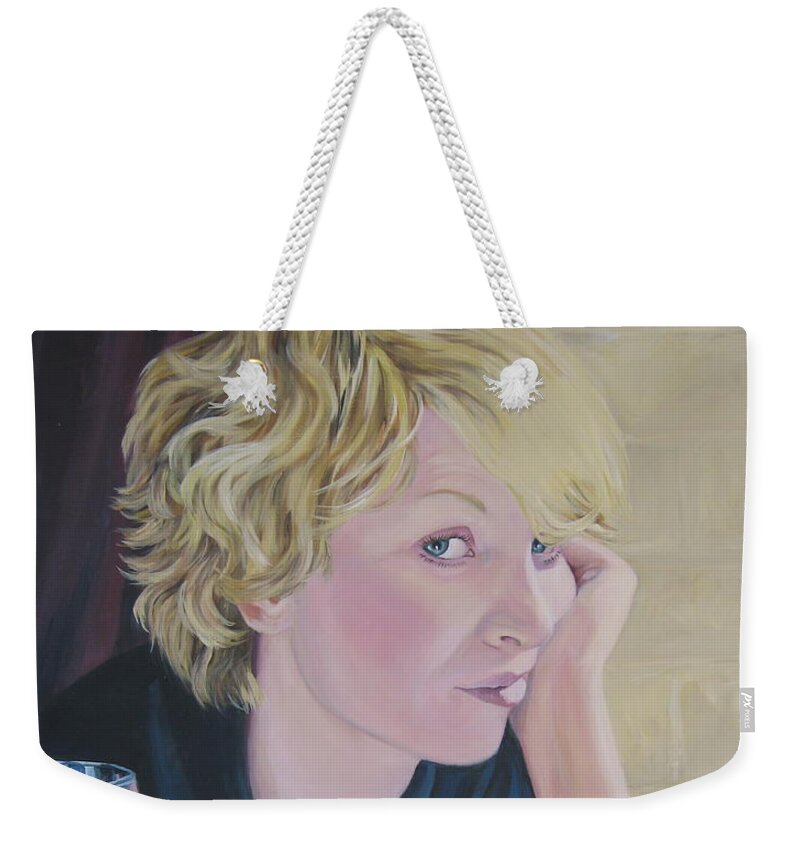 Portrait Weekender Tote Bag featuring the painting Well by Connie Schaertl