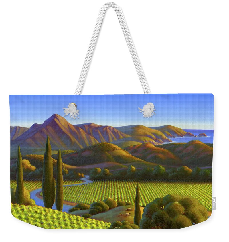 California Dreaming Weekender Tote Bag featuring the painting West Coast Dreaming by Robin Moline