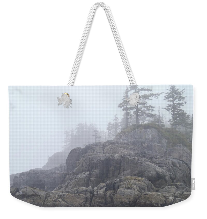 West Coast Weekender Tote Bag featuring the photograph West Coast Landscape Ocean Fog I by Roxy Hurtubise