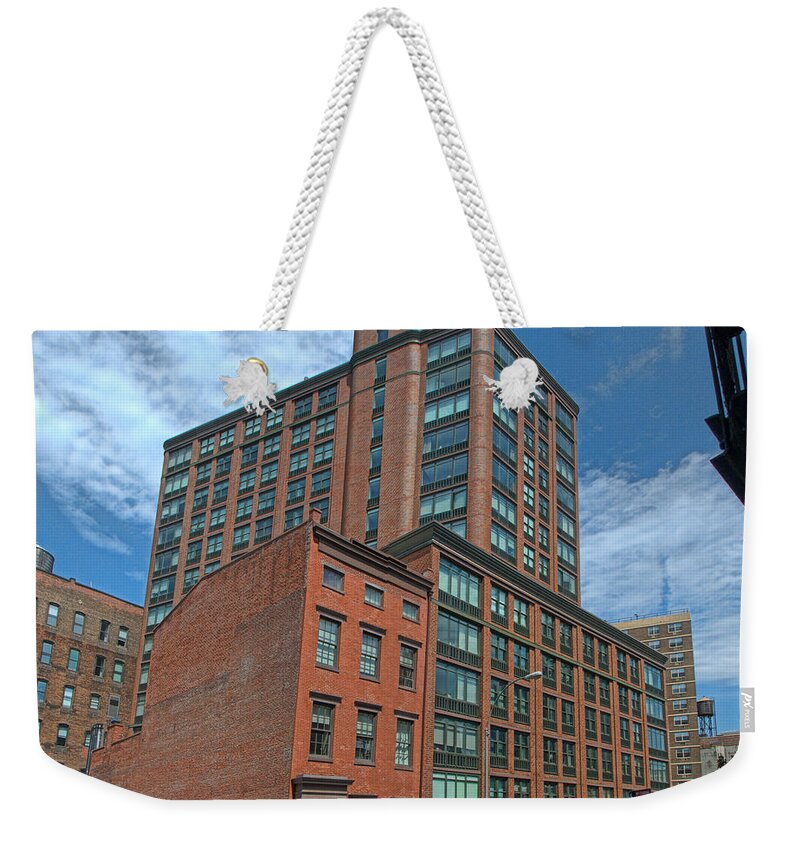 Cooper Square Weekender Tote Bag featuring the photograph West Facade May 2016 by Steve Sahm