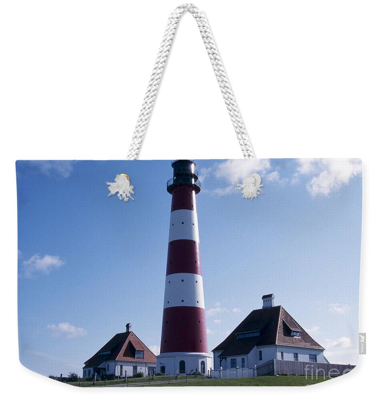 Europe Weekender Tote Bag featuring the photograph Westerhever Beacon by Heiko Koehrer-Wagner