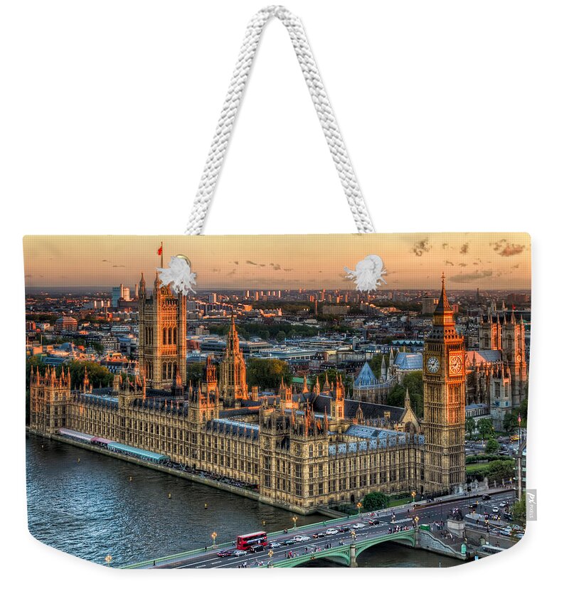 England Weekender Tote Bag featuring the photograph Westminster Palace by Tim Stanley