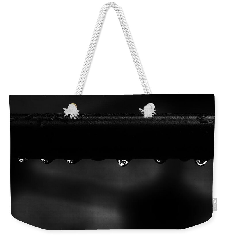 Water Drops Weekender Tote Bag featuring the photograph Wet Bar by Richard Rizzo