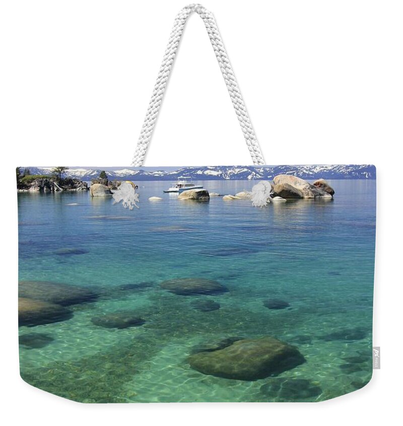 Lake Tahoe Weekender Tote Bag featuring the photograph  Whale Beach In Spring by Sean Sarsfield