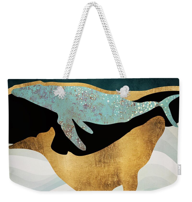  Weekender Tote Bag featuring the digital art Whale Song by Spacefrog Designs