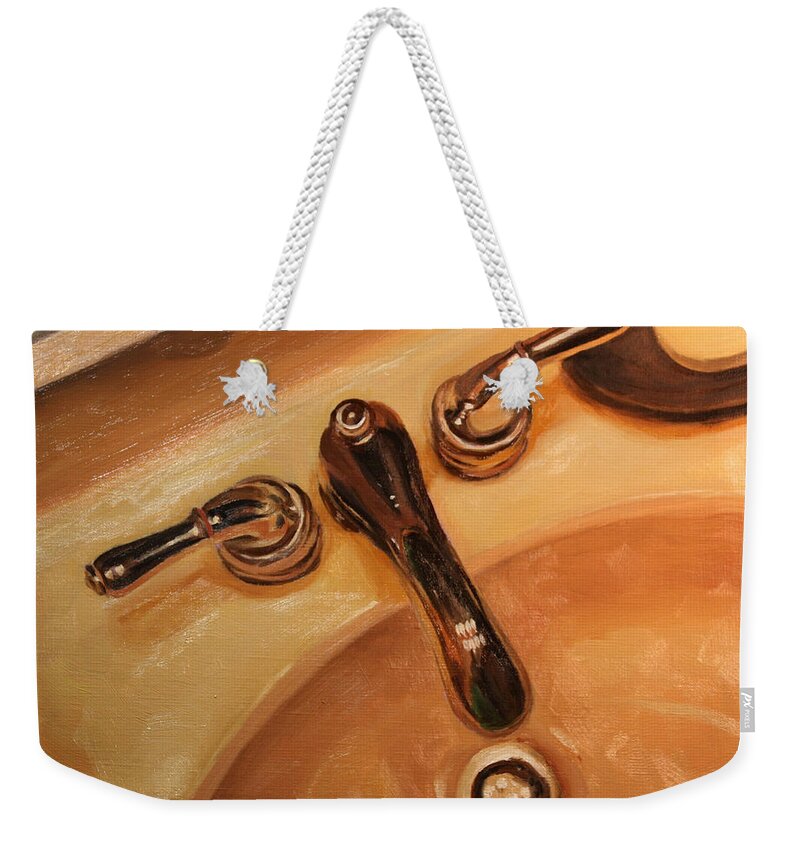 Still Life Weekender Tote Bag featuring the painting What a Drip by Rachel Bochnia