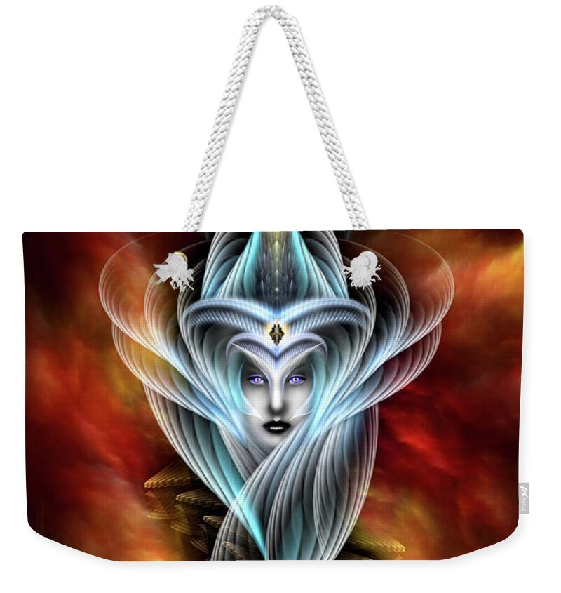 What Dreams Are Made Of Weekender Tote Bag featuring the digital art What Dreams Are Made Of Fractal Fantasy Art by Rolando Burbon