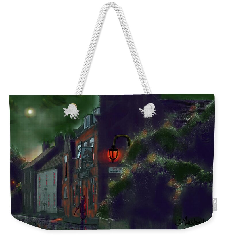 Bay Horse Weekender Tote Bag featuring the painting What if Grimshaw came to Kilham by Glenn Marshall