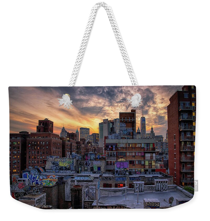 New York City Weekender Tote Bag featuring the photograph What you see is what you get by Raf Winterpacht