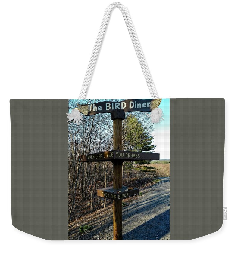 Park Weekender Tote Bag featuring the photograph When life gives you crumbs by Bruce Carpenter
