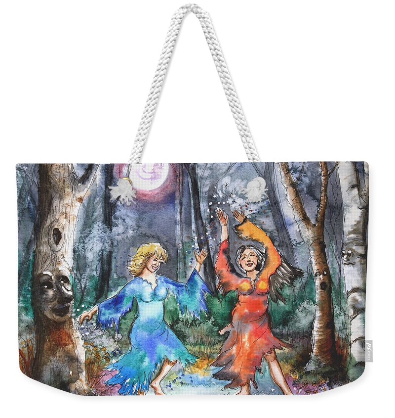 Pallinghamcarlson Weekender Tote Bag featuring the painting When Middle Aged Fairies.. by Patricia Allingham Carlson