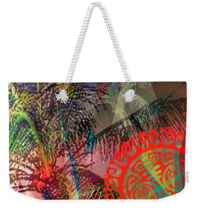 Palm Trees Weekender Tote Bag featuring the photograph When The Sun Goes Down by Tracy McDurmon