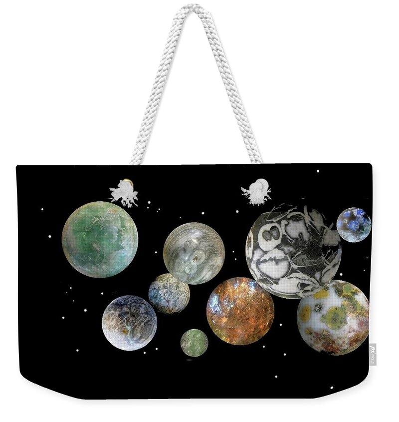 Planets Weekender Tote Bag featuring the photograph When Worlds Collide by Tony Murray