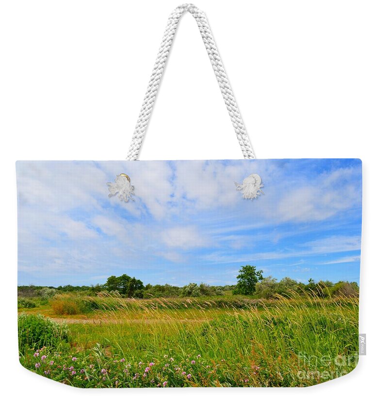 Landscape Weekender Tote Bag featuring the photograph Where Birds Fly by Dani McEvoy