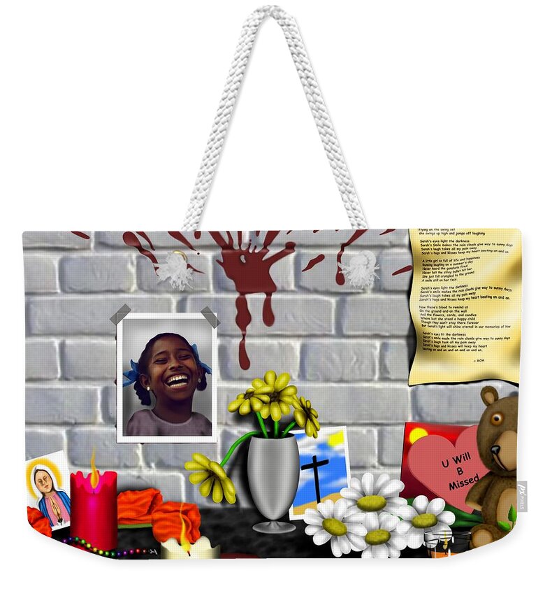 Landscape Weekender Tote Bag featuring the digital art Where Last She Stood by Robert Morin