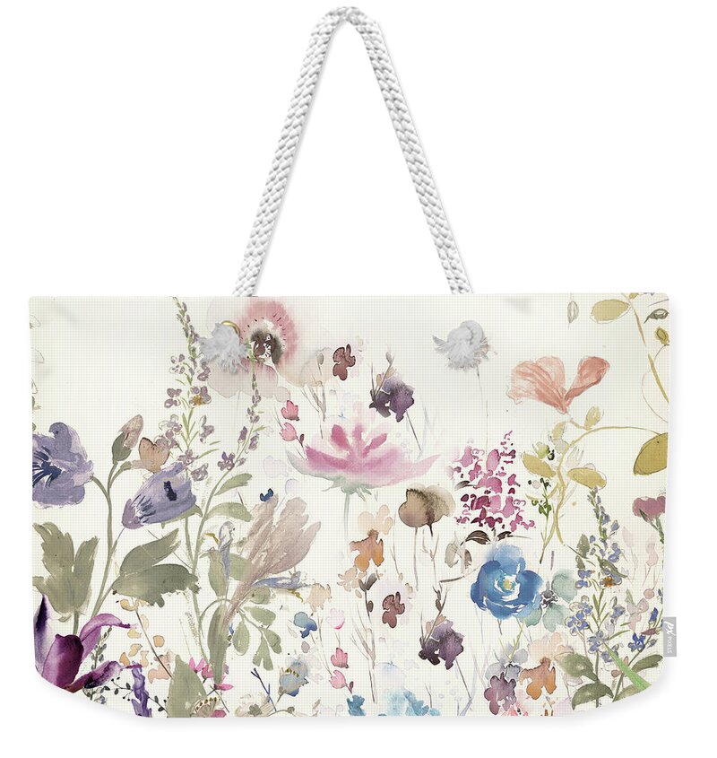 Flowers Weekender Tote Bag featuring the painting Whimsique by Mindy Sommers