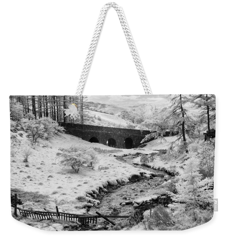I.r. Weekender Tote Bag featuring the photograph Whinlatter Pass in Monochrome - portrait by John Paul Cullen