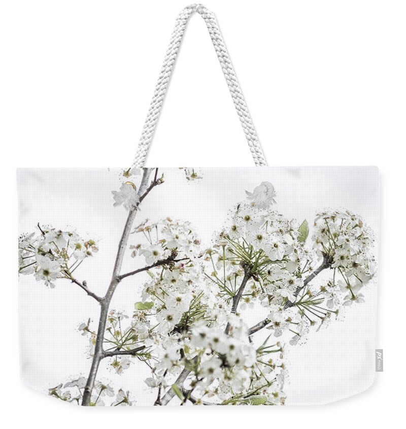Flowers Weekender Tote Bag featuring the digital art White Bouquet by Ed Stines