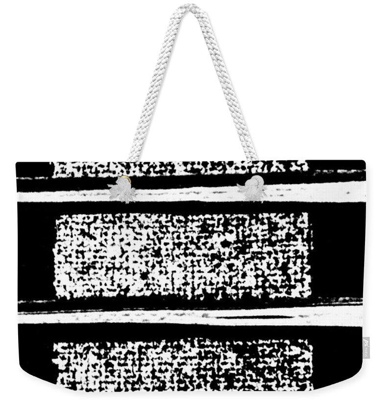 White Noise Weekender Tote Bag featuring the painting White Noise by Jacqueline McReynolds