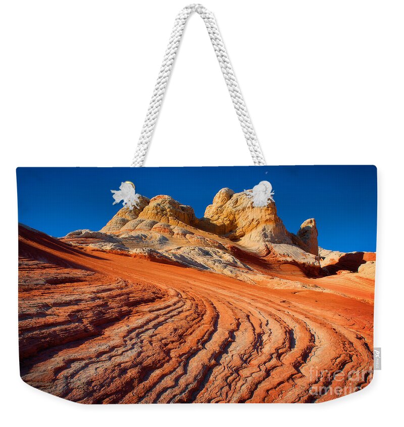 America Weekender Tote Bag featuring the photograph White Pocket Wave by Inge Johnsson