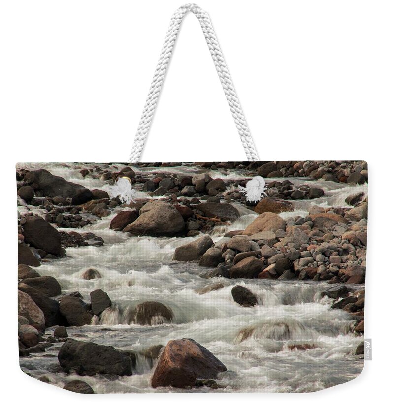 Water Weekender Tote Bag featuring the photograph White River Rush - 2 by Hany J