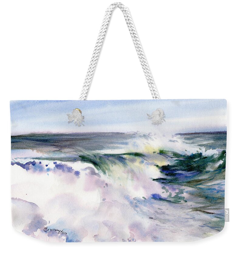 Visco Weekender Tote Bag featuring the painting White Water by P Anthony Visco