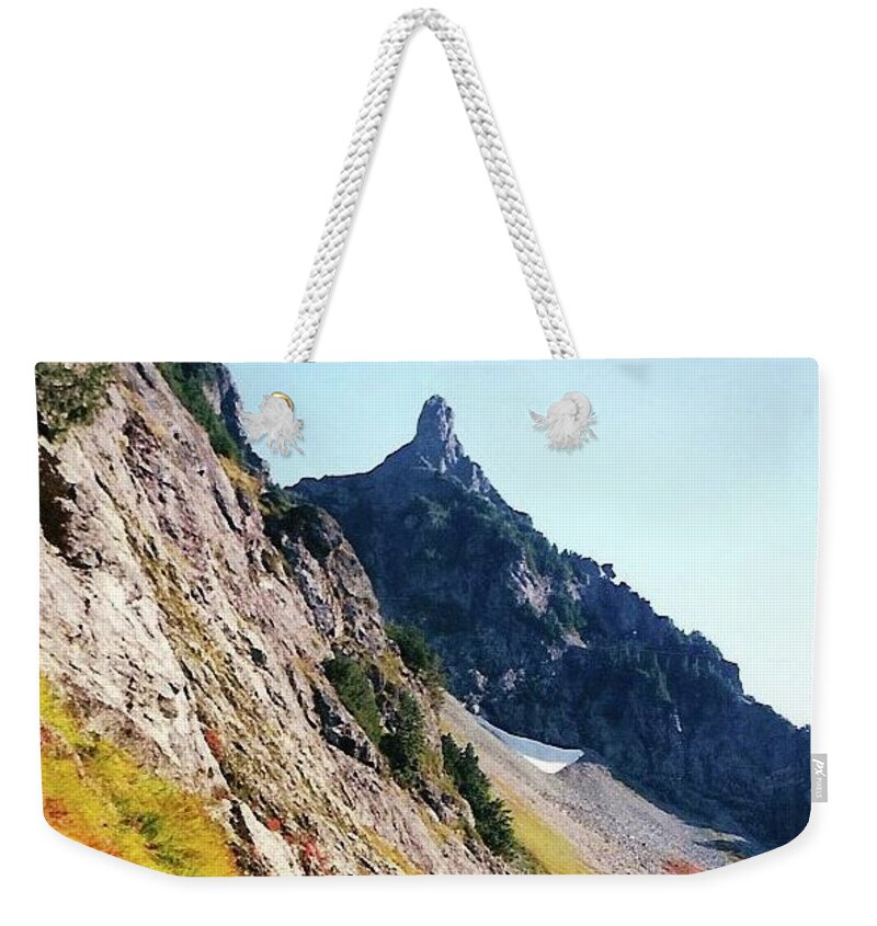  Weekender Tote Bag featuring the photograph Whitehorse North Cascades Washington 2000 by Leizel Grant