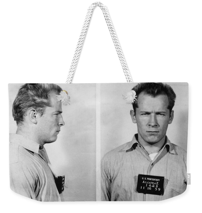 Photo Weekender Tote Bag featuring the photograph Whitey Bulger Mug Shot by Edward Fielding