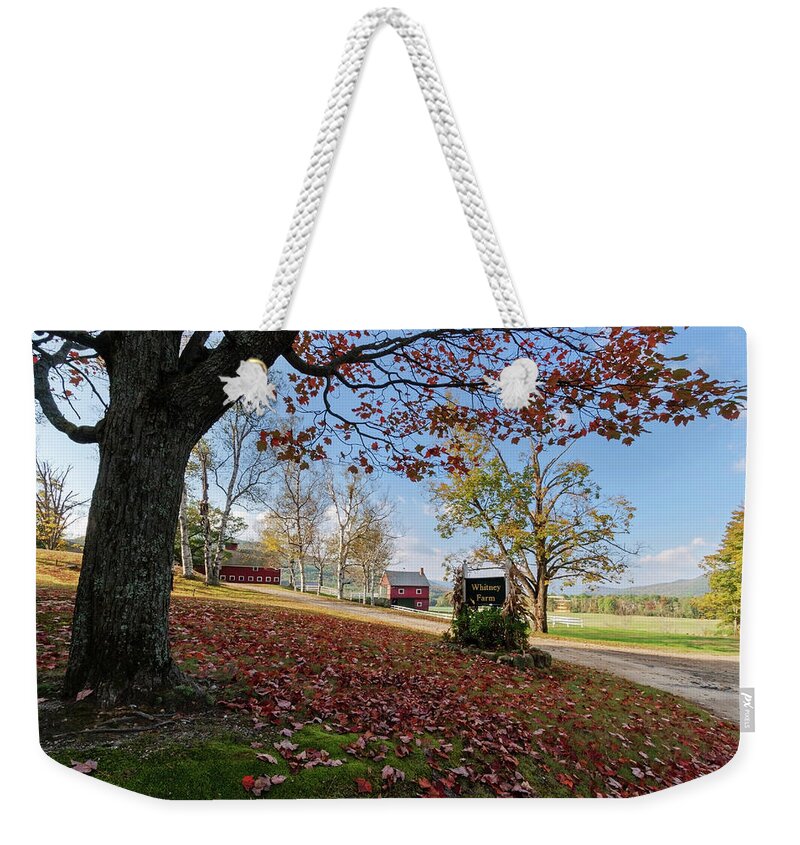Landscape Weekender Tote Bag featuring the photograph Whitney Farm by Brett Pelletier