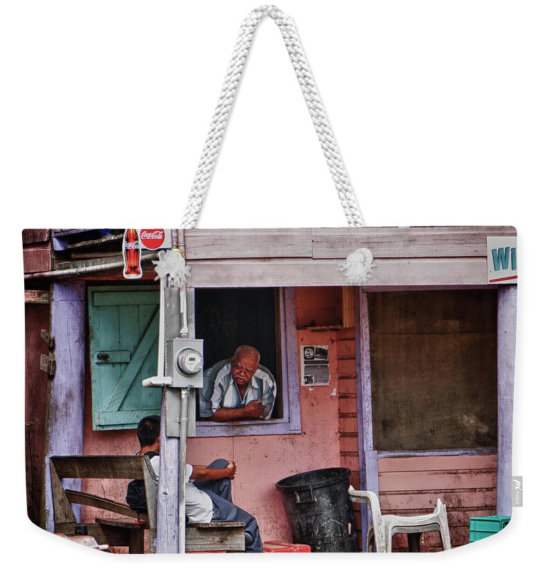 Rural Bar Weekender Tote Bag featuring the photograph Wi Bar by Jessica Levant