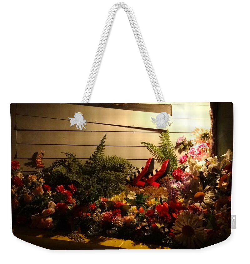 Wicked Witch Weekender Tote Bag featuring the photograph Wicked Witch of The East's feet by Keith Stokes