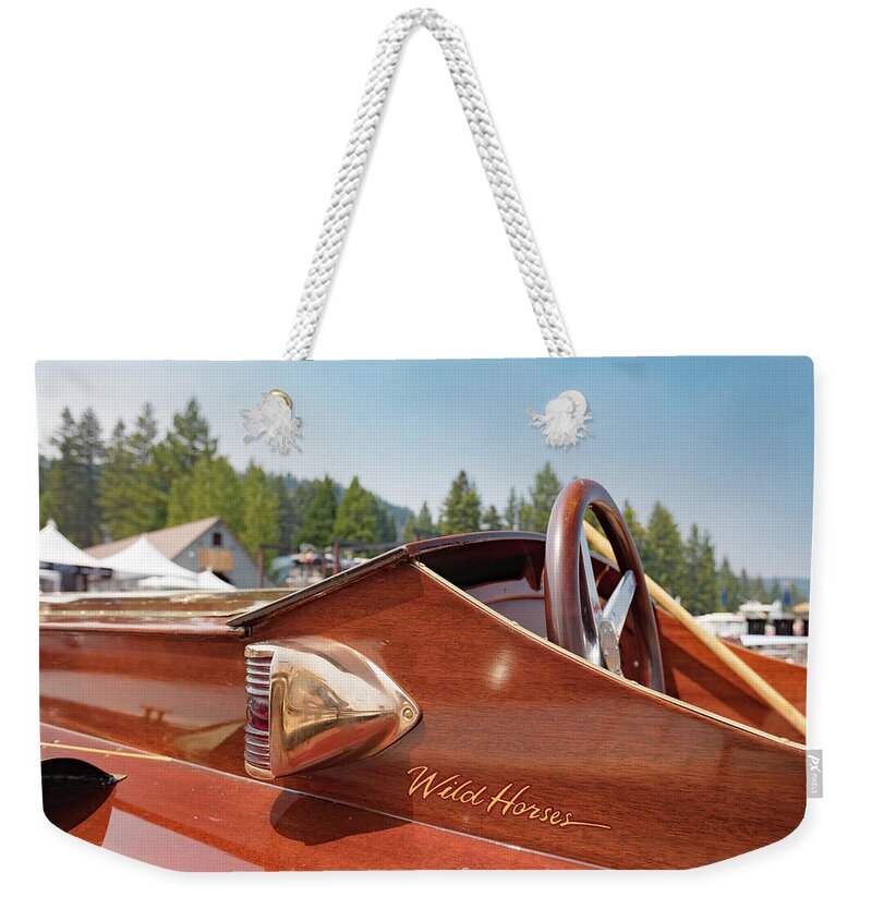 H2omark Weekender Tote Bag featuring the photograph Wild Horses by Steven Lapkin