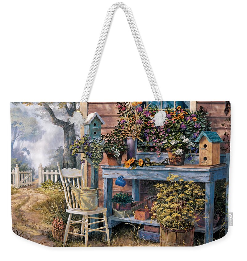 Michael Humphries Weekender Tote Bag featuring the painting Wildflowers by Michael Humphries