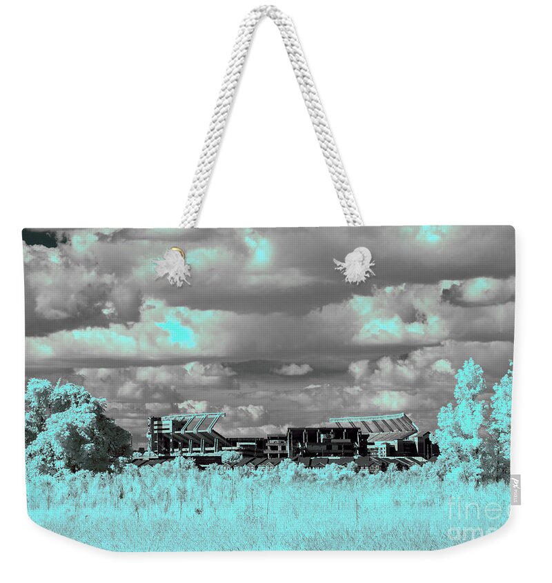 Usc Weekender Tote Bag featuring the photograph Williams - Brice From Afar in Infrared by Charles Hite