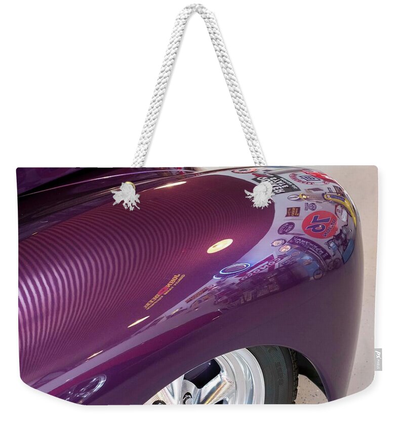 Willies Weekender Tote Bag featuring the photograph Willy's Fender by Jeanne May