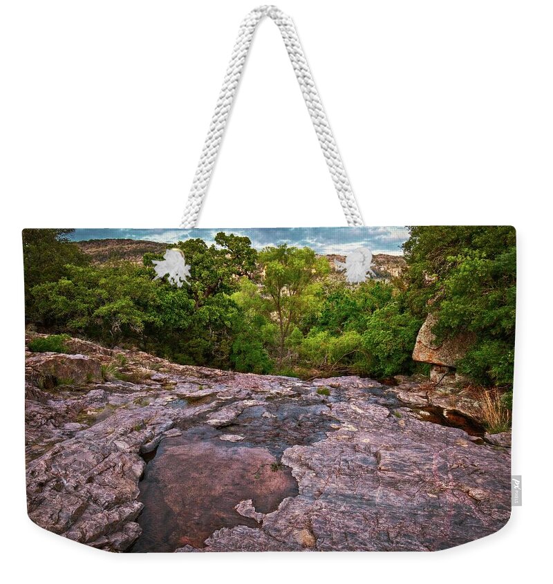Granite Stone Weekender Tote Bag featuring the photograph Willow Loop by Linda Unger