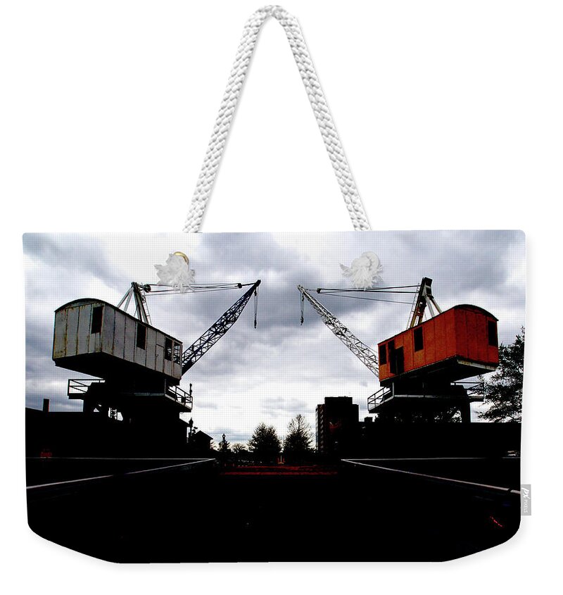 Wilmington Weekender Tote Bag featuring the photograph Wilmington River Front #06362 by Raymond Magnani