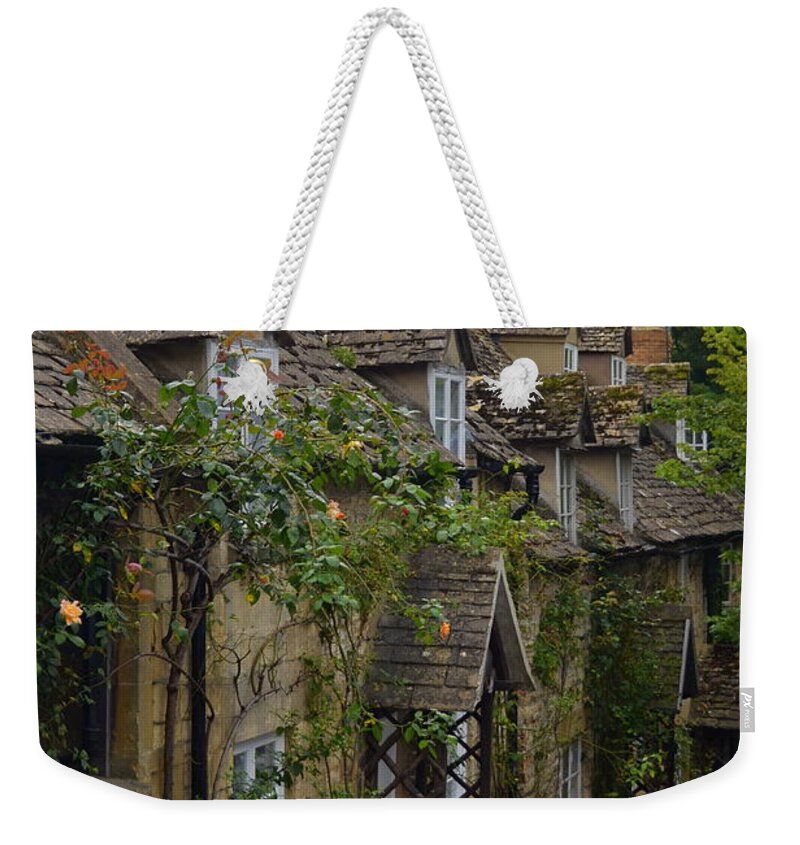 Cotswolds Weekender Tote Bag featuring the photograph Winchcombe Cottages by Carla Parris